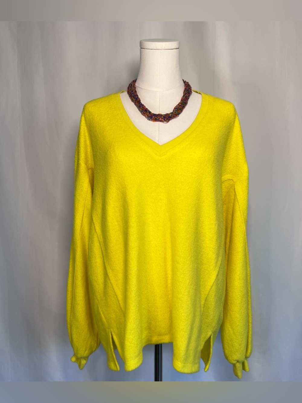 Urban Outfitters Bright Yellow V-Neck Sweater
